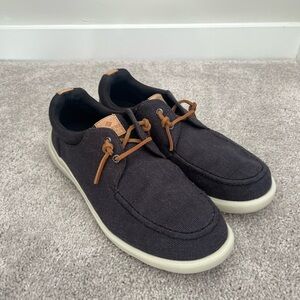 Sperry’s Captain’s Moc Hemp Slip On, Men’s Size 11.5, Wide, Black